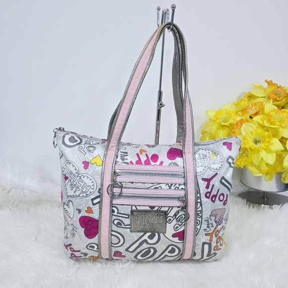 Coach Poppy Graffiti GIamHearts Tote - Picture 1 of 15